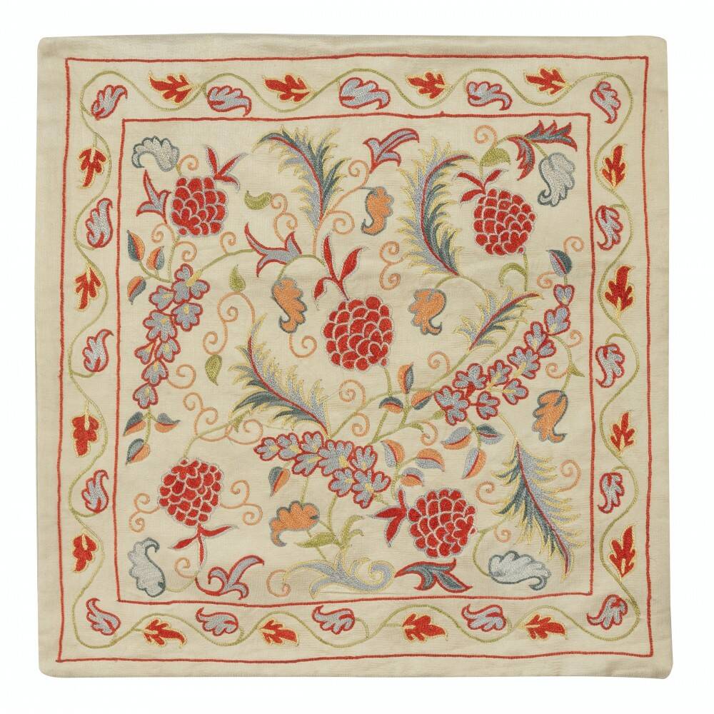 SET OF 2 - 100% Silk Accent Pillow Covers. Embroidered Cushions. Handmade Throw Pillows. Traditional Toss Pillows