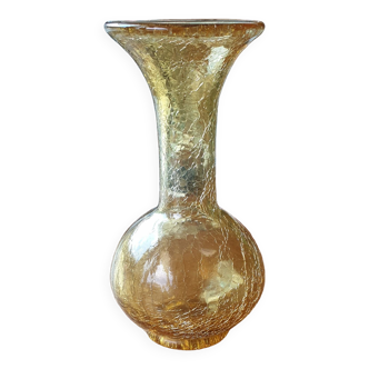 Cracked glass vase