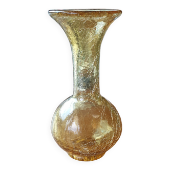 Vase en verre craquelé