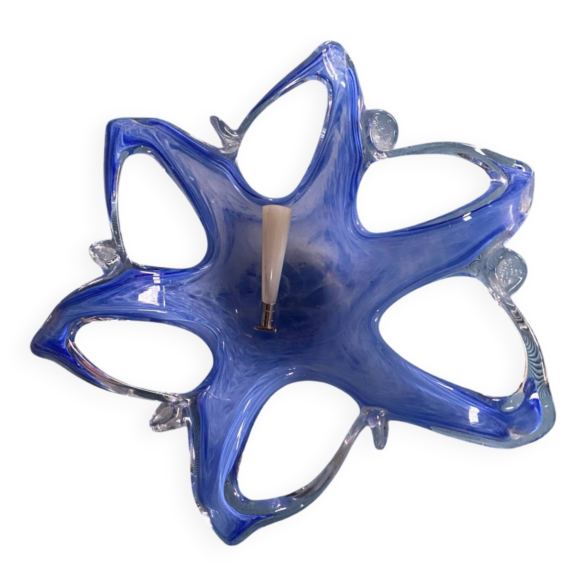 Morano glass "Starfish" trinket dish