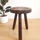 Vintage brutalist tripod stool