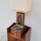 Meuble commode d'époque Art Déco en loupe de noyer -1930s