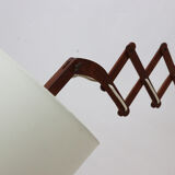 Wall lamp with extendible teak arm 1960