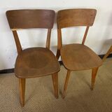 Ensemble table et 4 chaises en bois vintage