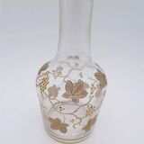 Old crystal carafe with golden decoration