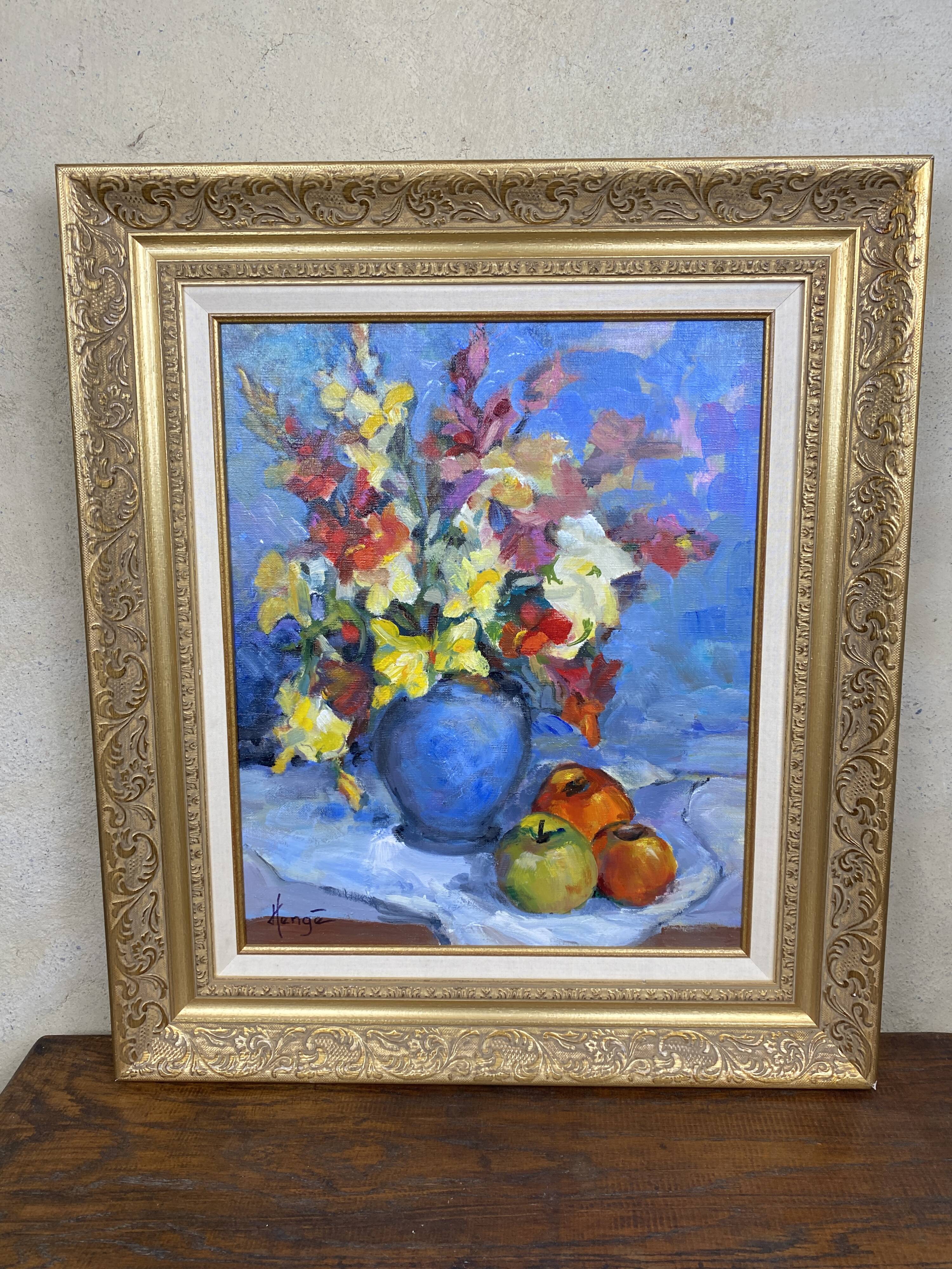 Painting Still Life Oil on Canvas Julien Hengé