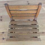 Children's wooden slatted chair