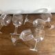 Set de 6 verres tulipe comptoir de bistrot  1950 en verre irrégulier