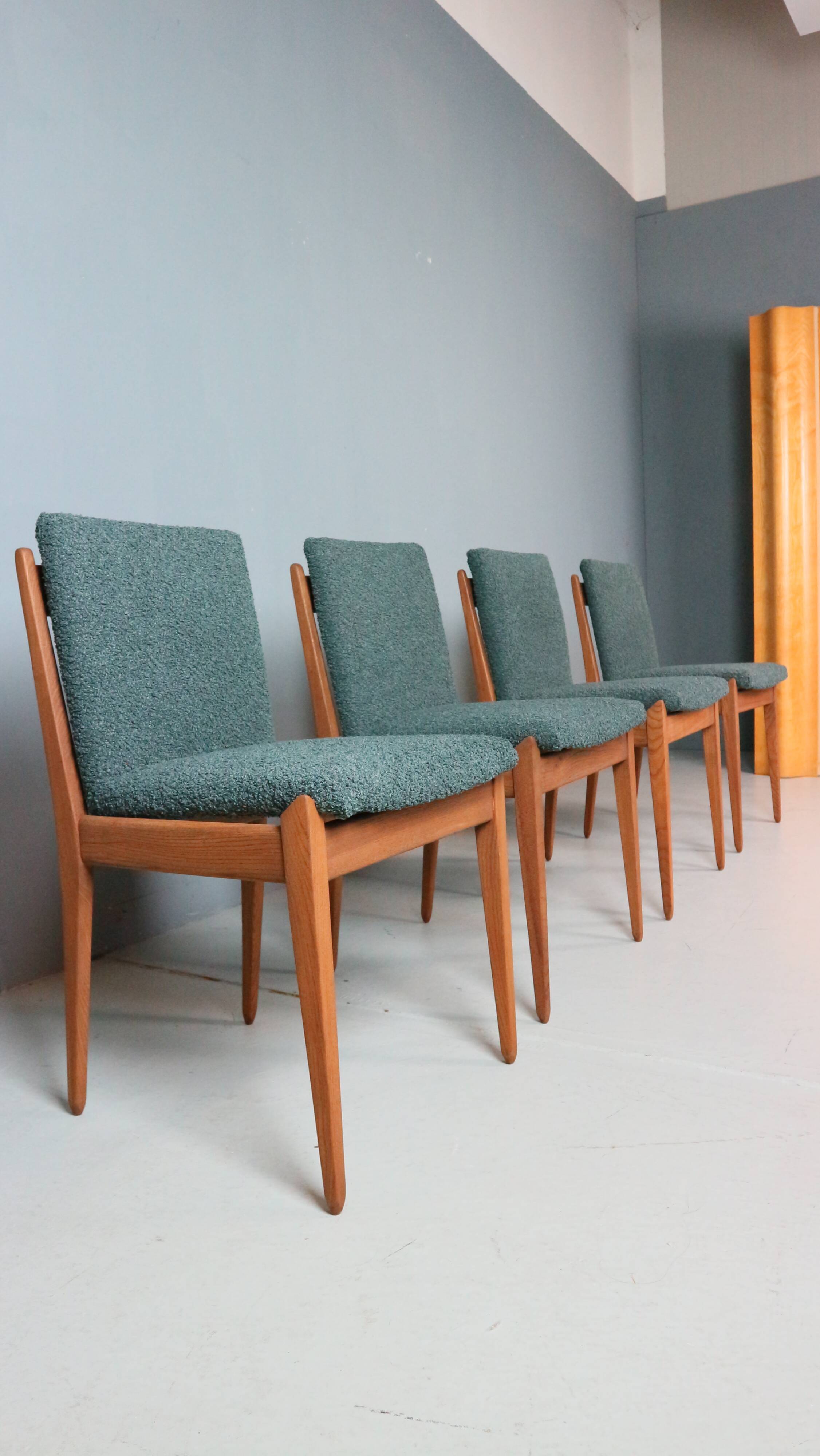 Set of four dining chairs by ISA Bergamo, 1960s.