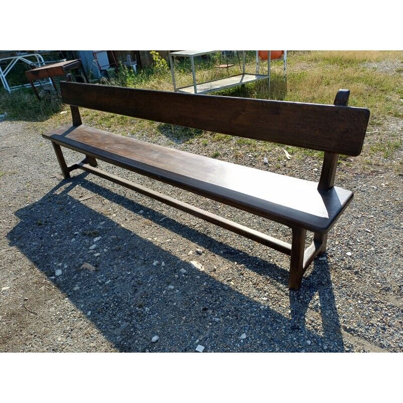 Pair of solid oak benches