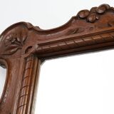 Baroque solid oak carved Wall Mirror, Belgium ca 1900