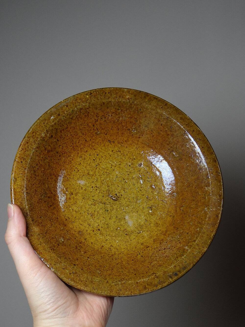 Small ceramic bowl, clay, vintage artisan style Tamegroute.