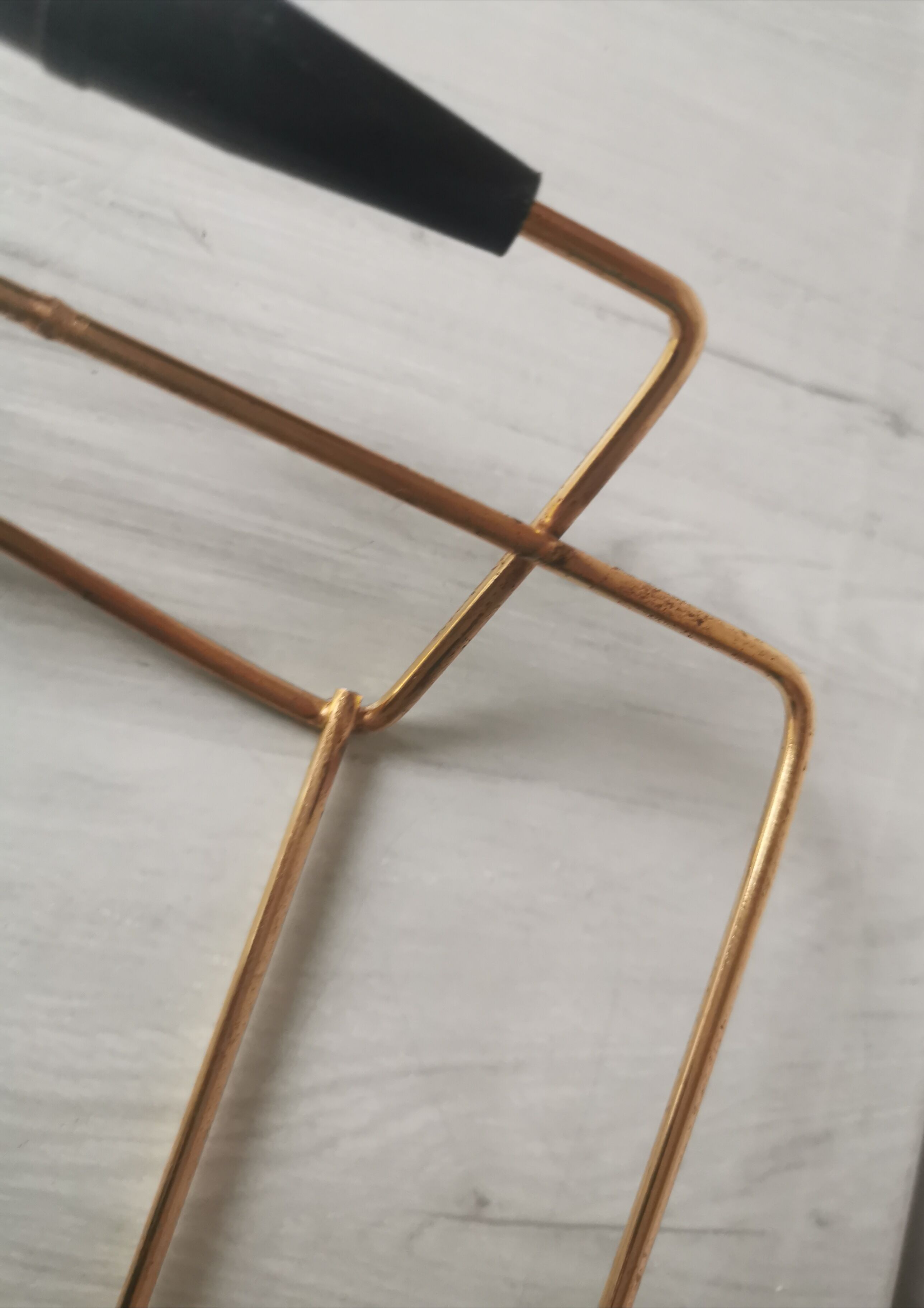 Tray with glass and gold metal compartments