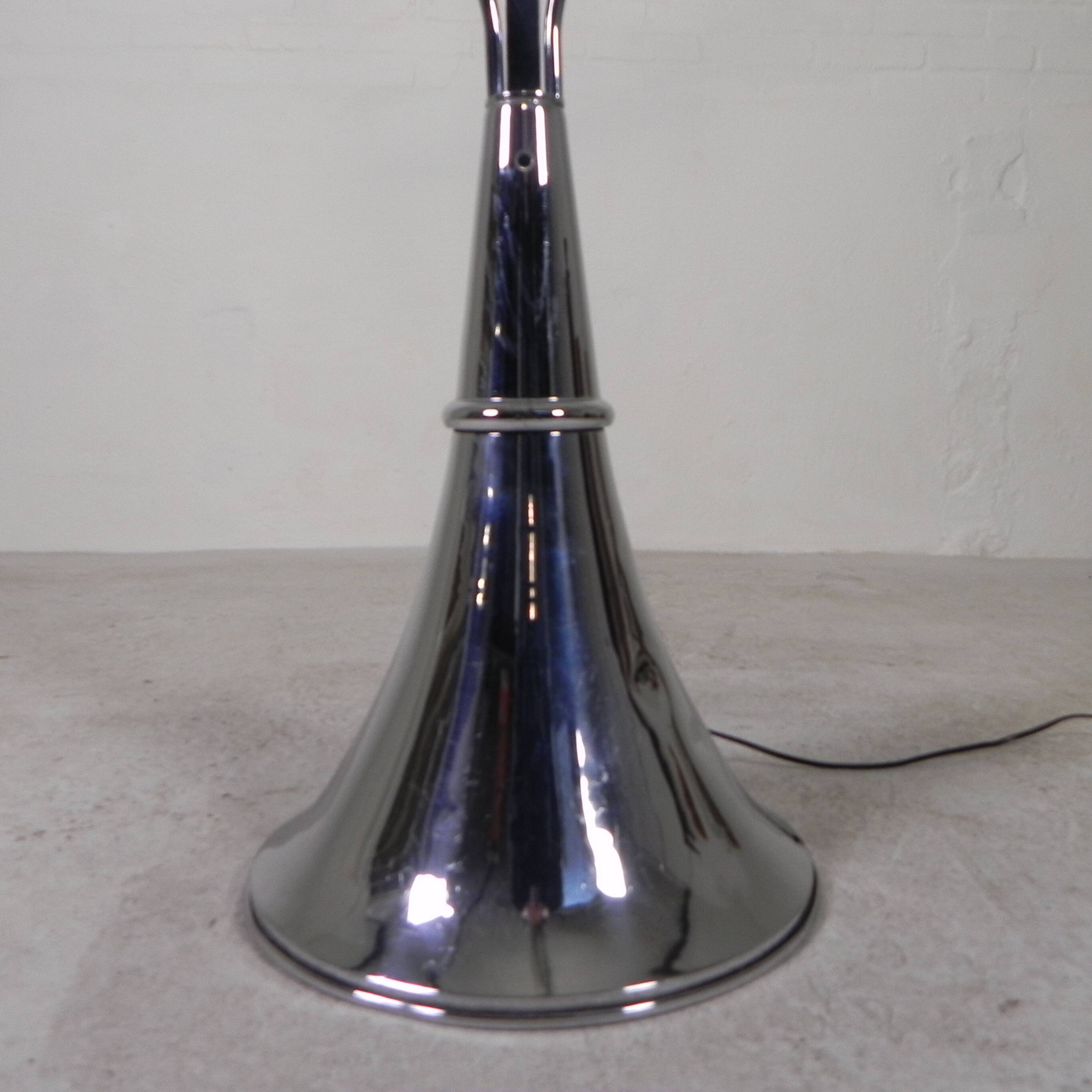 Standing chrome lamp in Art Deco style, Jules Dewaele Brussels, 1950