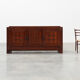 Art Deco carved geometric sideboard by Charles Dudouyt in oak, France ca. 1