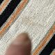 Tapis Killim 100% coton rayé beige / noir / orange