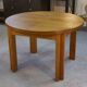 Round solid oak table by Maison Regain 1970s