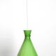 Very beautiful Mid Century flashed glass Diabolo pendant lamp in Green