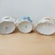 Ensemble de 3 petits vases cornets vases de marié