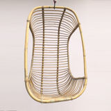 Hanging shell armchair 60's rattan