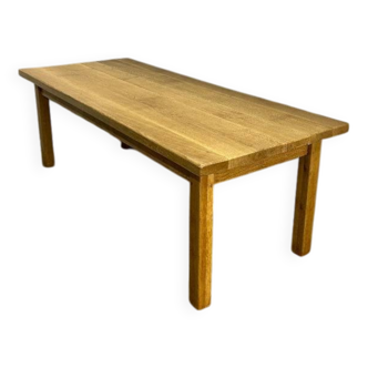 Solid oak farmhouse table stripped then revarnished
