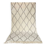 Beni Ouarain Berber rug • Brown diamond pattern on a beige background