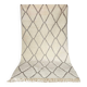 Beni Ouarain Berber rug • Brown diamond pattern on a beige background