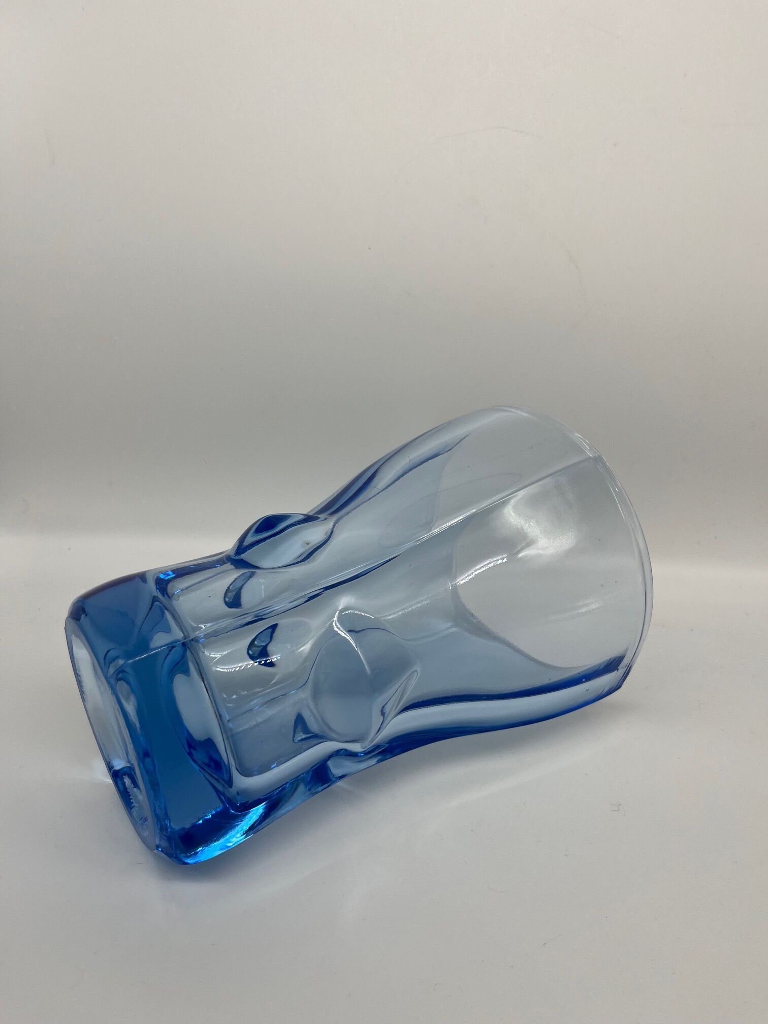 Blue glass vase 1950