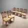 Antique walnut chairs with upholstered seats in fabric, Italy, late 19th century.