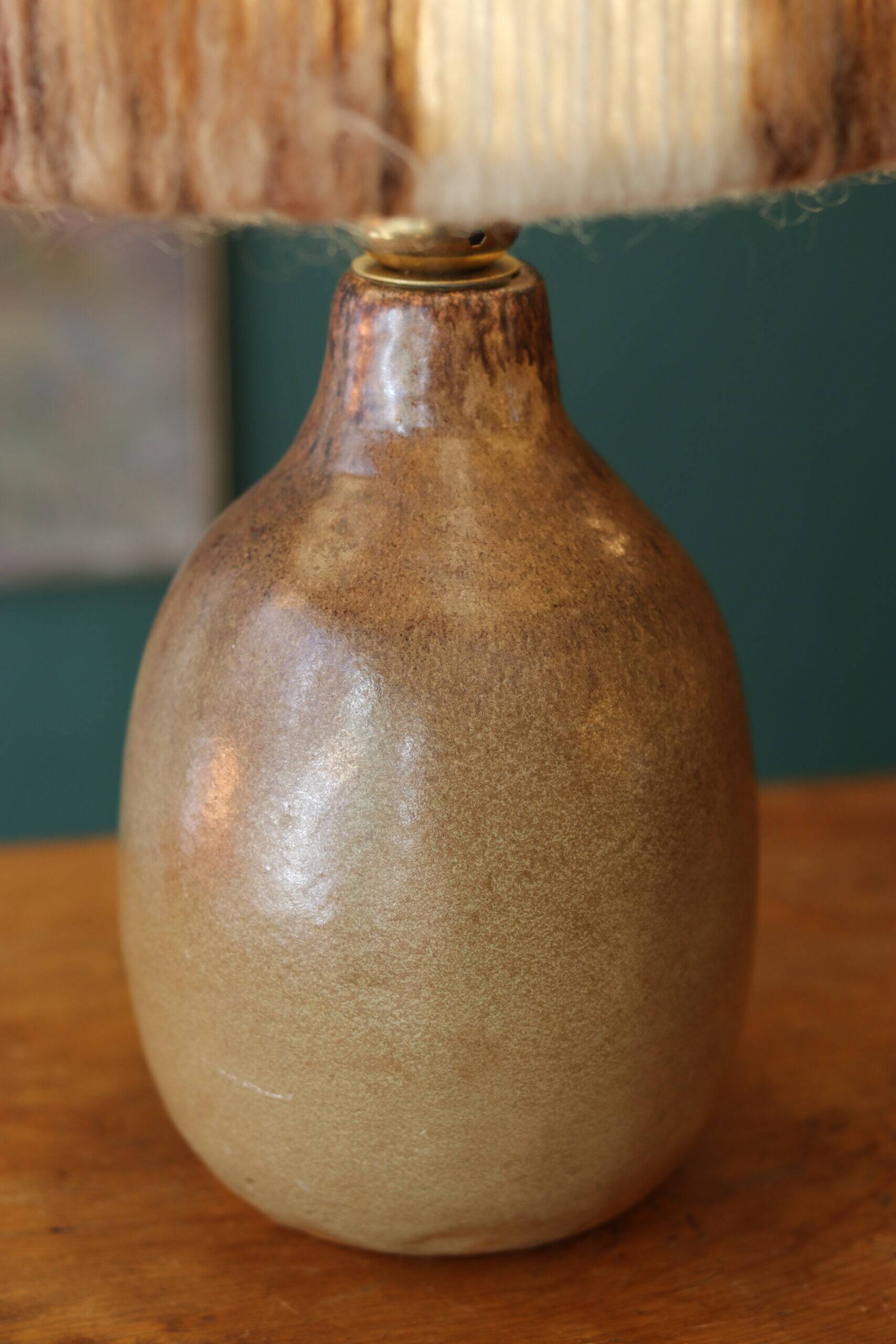 1960s table lamp in glazed stoneware