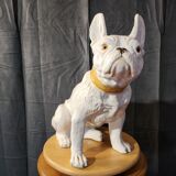 Bouledogue français en céramique manufacture de bavent 1900 france.