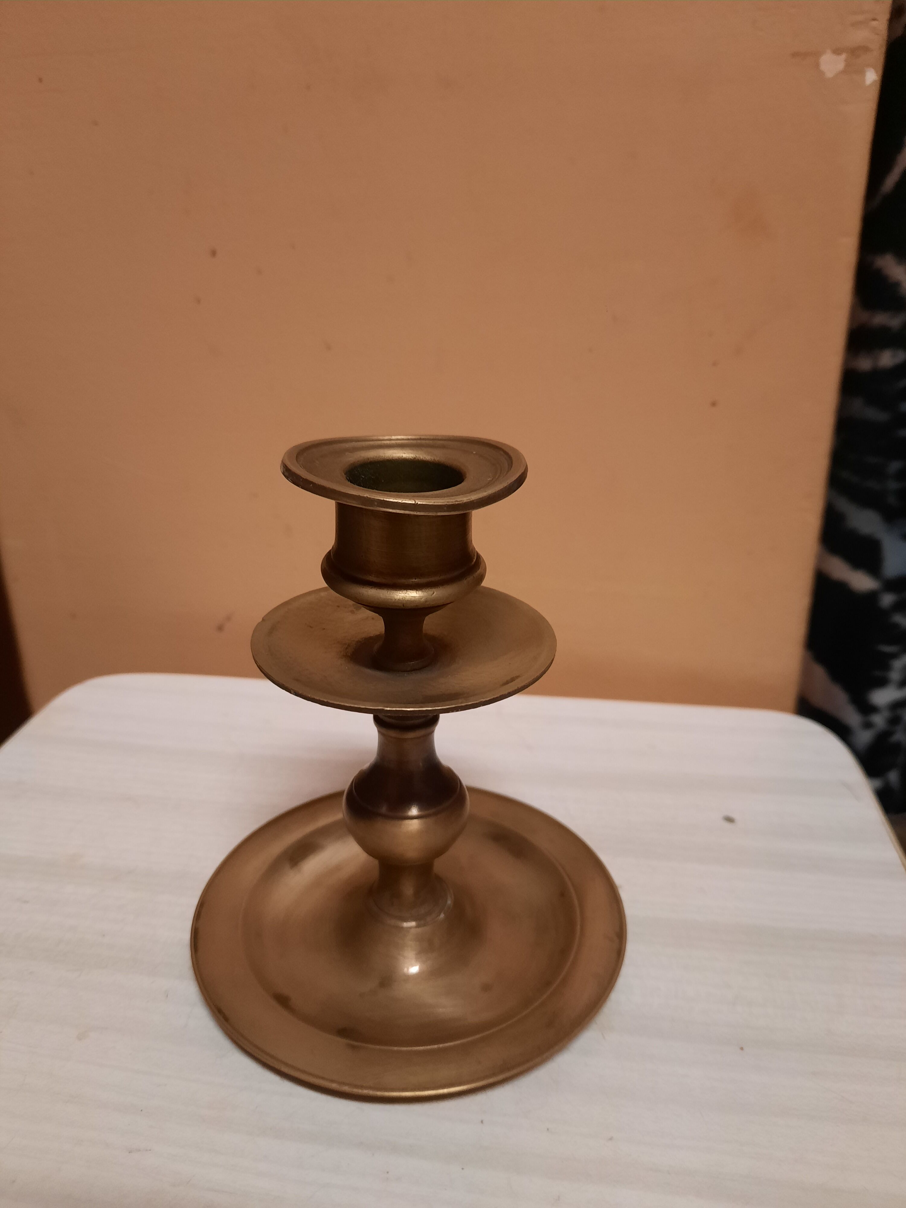 Golden candle holder