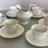 Fine white porcelain coffee service