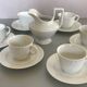 Fine white porcelain coffee service