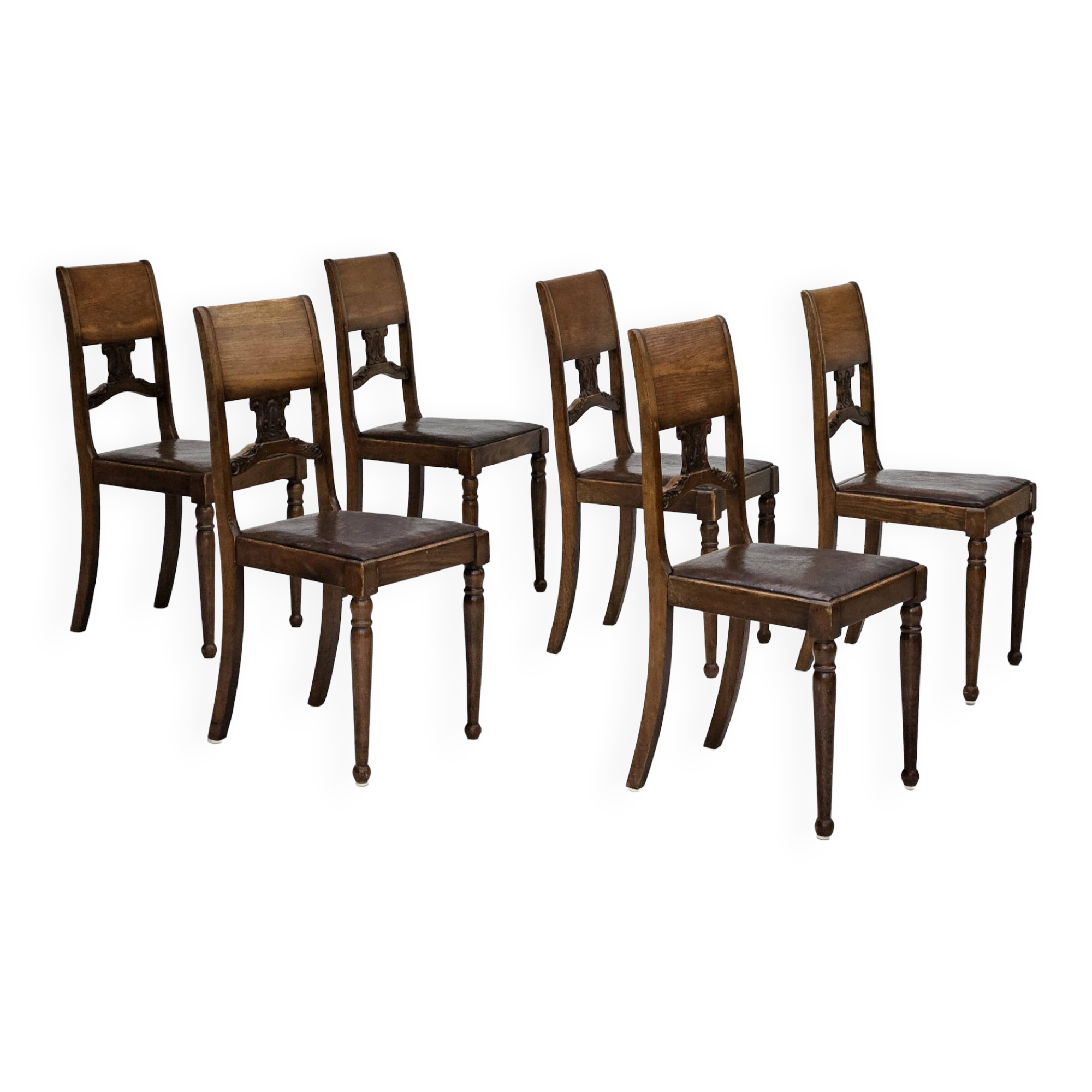 Suite de 6 chaises scandinaves années 30, bon état d'origine.