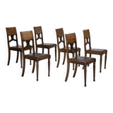 1930s, set of 6 scandinavian chairs, original good condition.