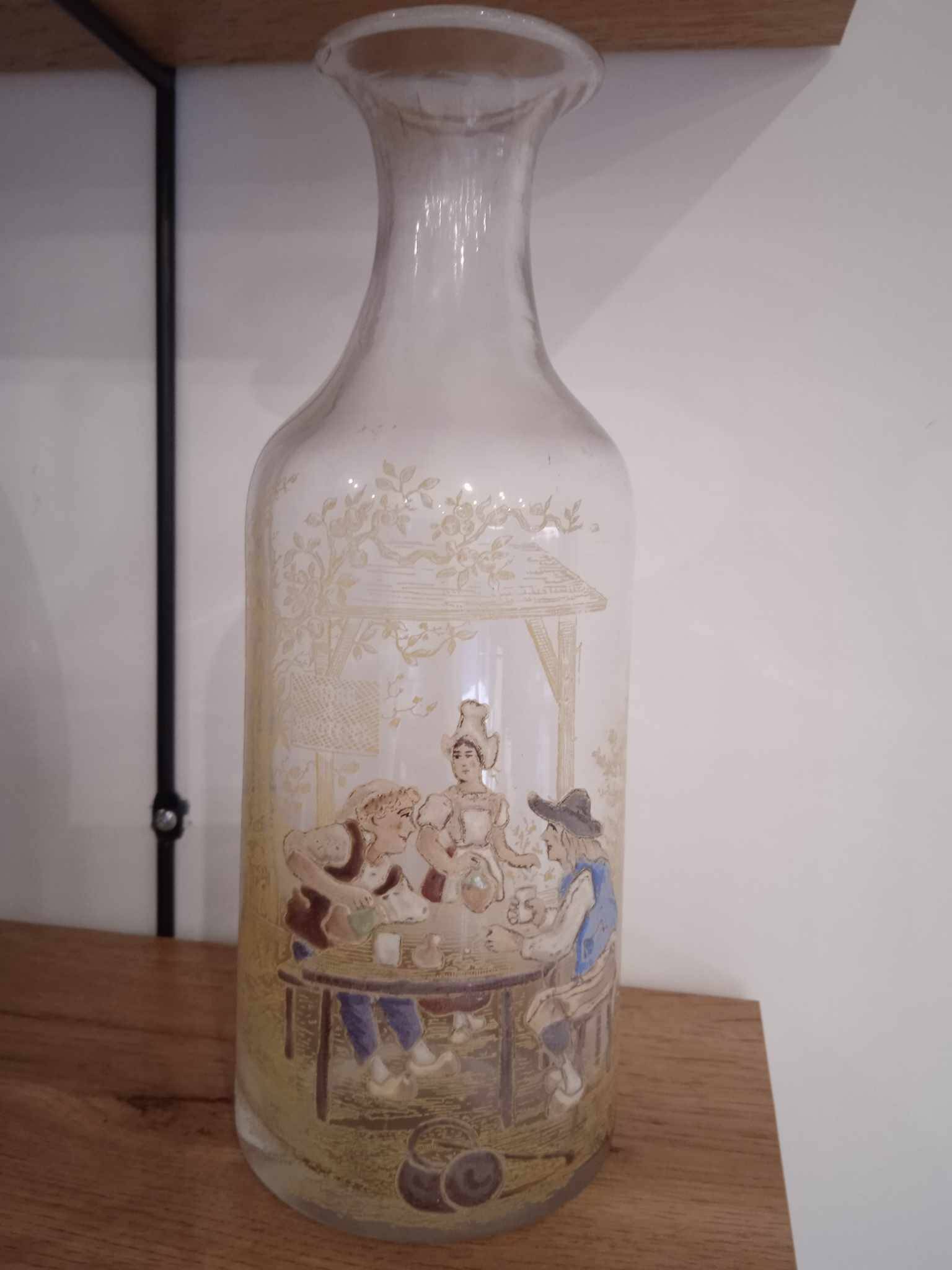 Enamelled cider depot decanter
