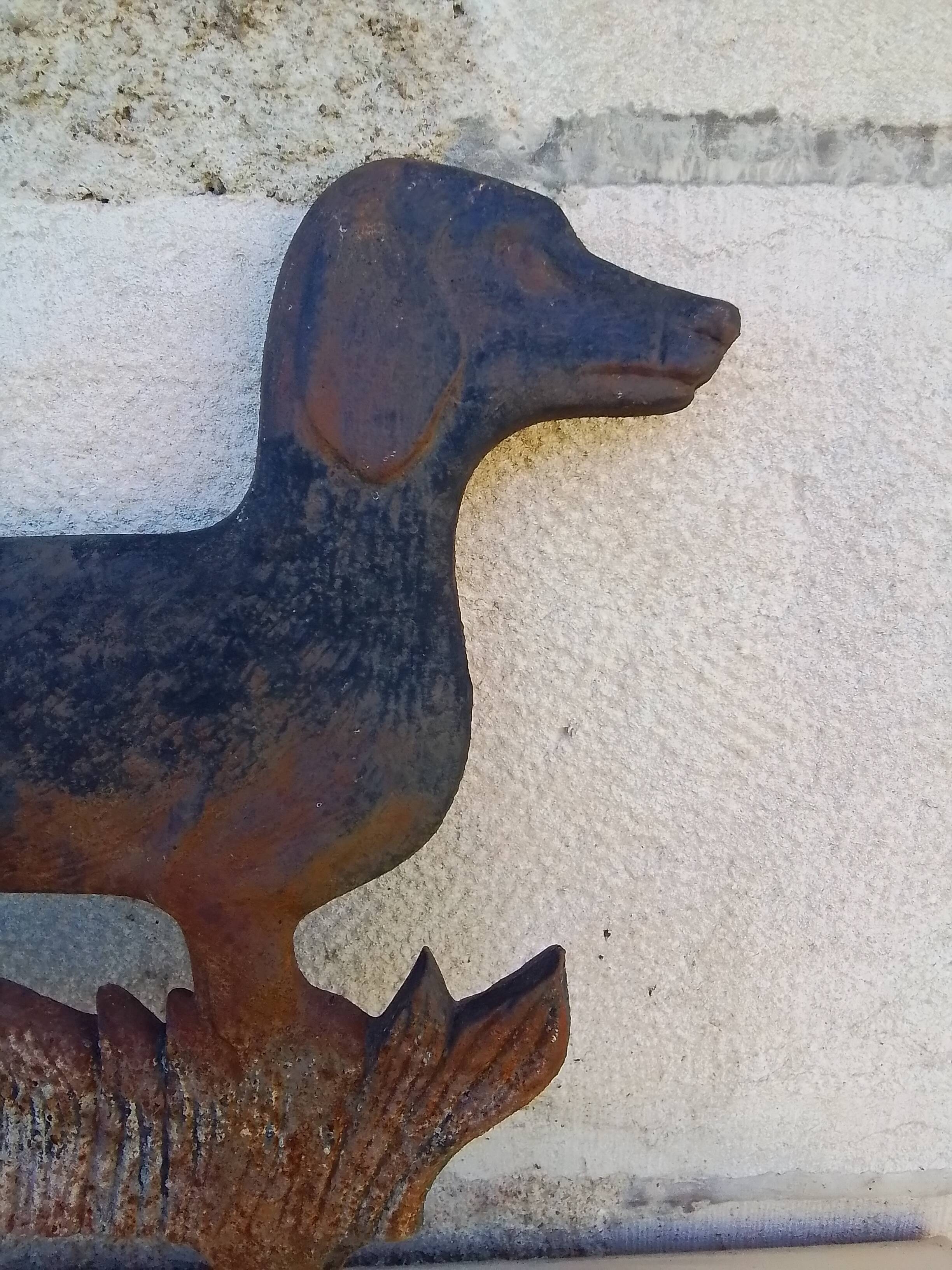 Cast iron dog model foot scraper