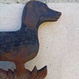 Cast iron dog model foot scraper