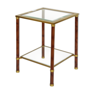 Brass and glass side table