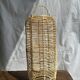 Large lantern-shaped rattan pendant lamp H50 D24