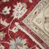 Handmade traditional red ziegler rug floral wool area rug- 124x187cm