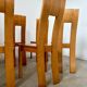 Set of 6 solid elm chairs 70s vintage Seltz design