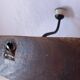 Patère / porte manteau Vintage bois et céramique