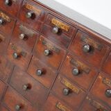 Antique Hardwood Apothecary Cabinet / Bank of Drawers, England, 19th Centur