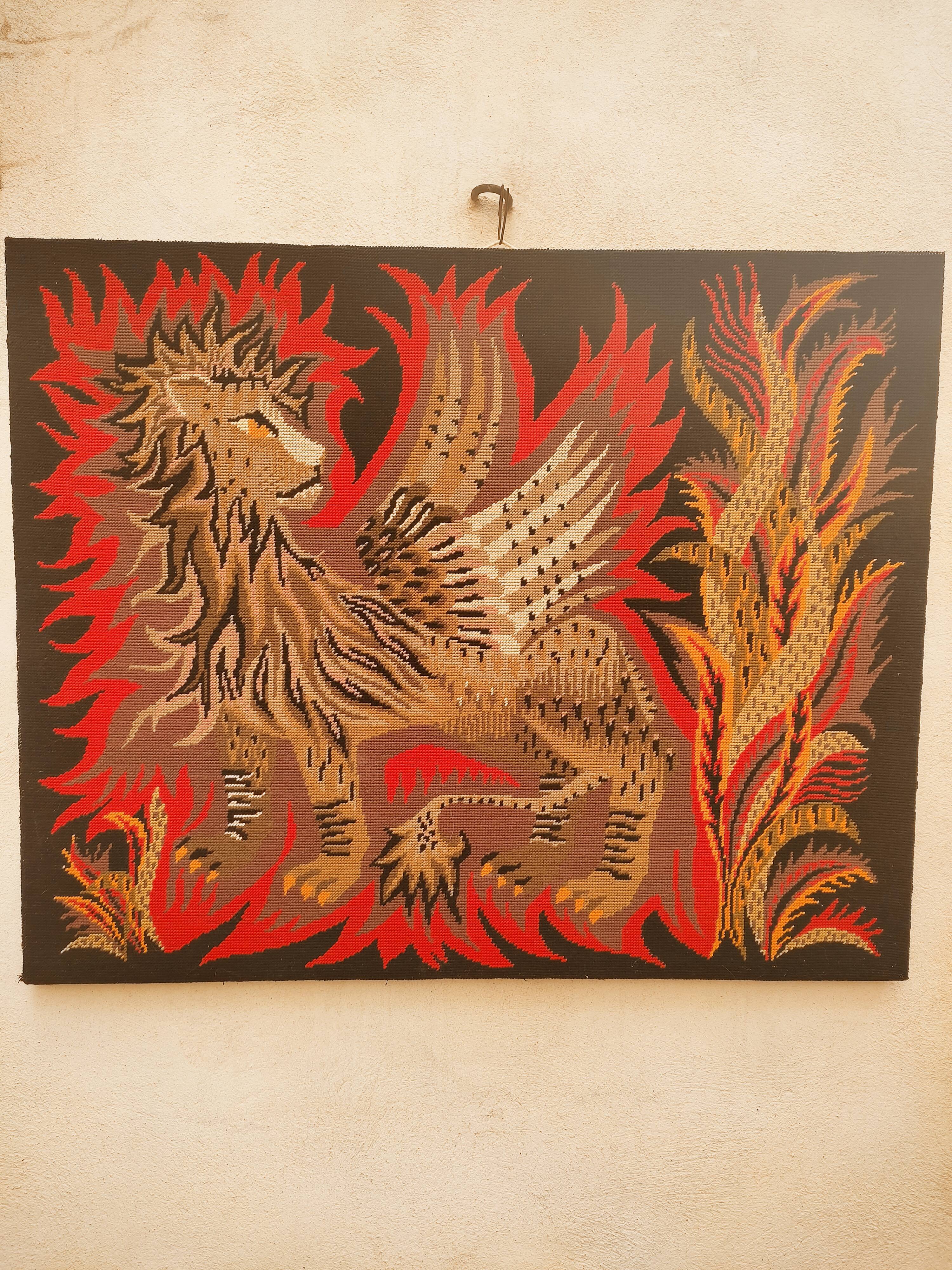 Tapestry on frame