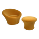 Mushroom armchair by Pierre Paulin and its ottoman, published by Artifort