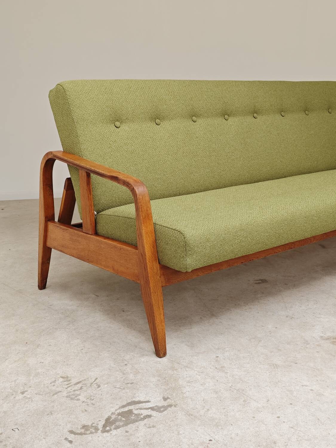 Green Banquette Daybed from Czechoslovakia 1960