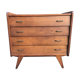 Commode vintage à pieds compas en chêne