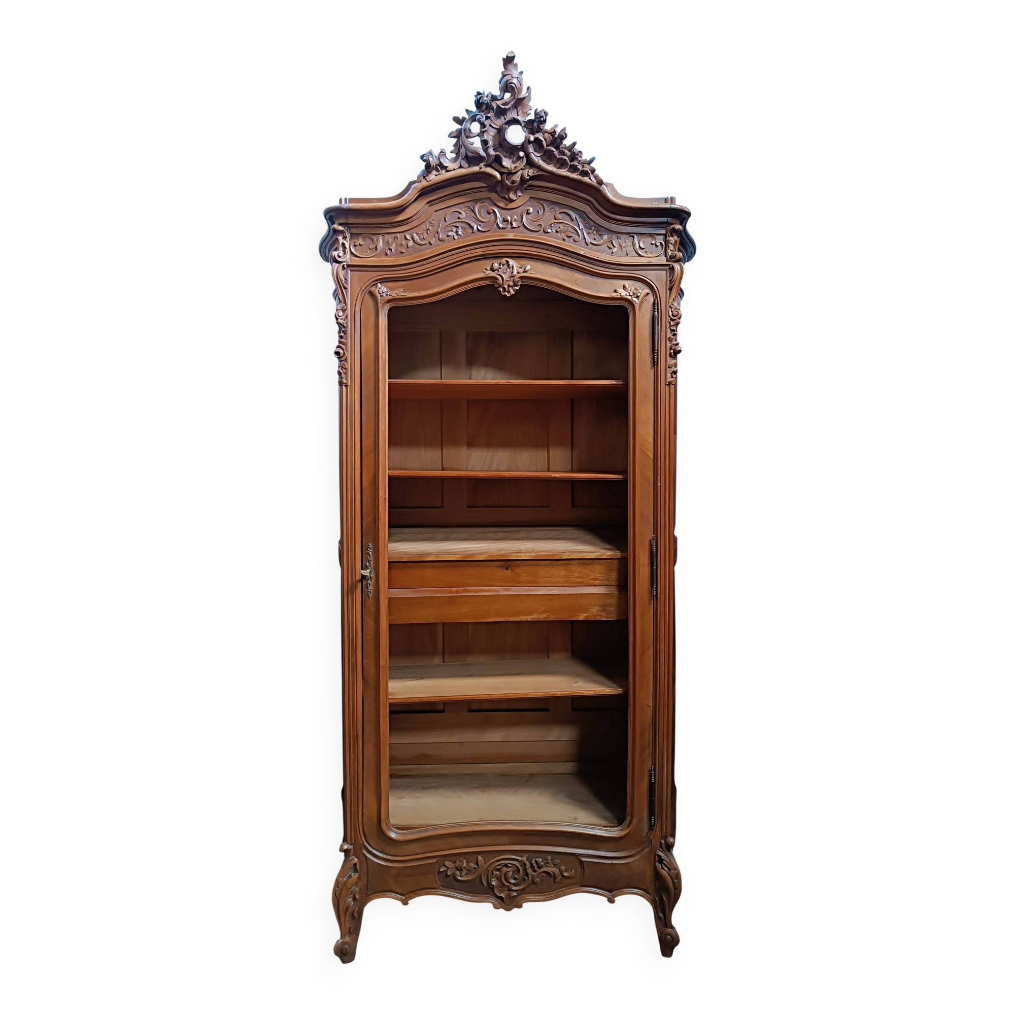 Rococo library in walnut